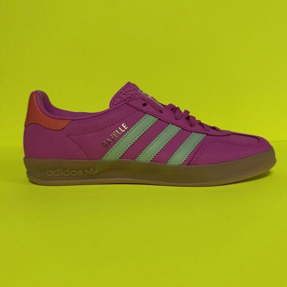 adidas gazelle silver green womens Adidas Women's Gazelle Indoor 'Semi Lucid Fuchsia/Semi Green Spark'  -Originally $120.00 - main image 1